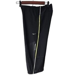 Nike Dry Fit Reflector Capri Running Pant Mesh Paneling Fitness Exercise Perform